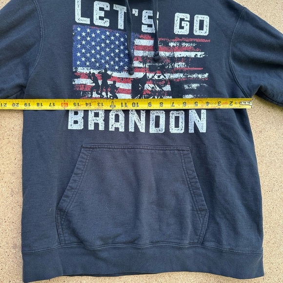 Black Graphic Hoodie Let’s Go Brandon Size Large - Picture 2 of 7